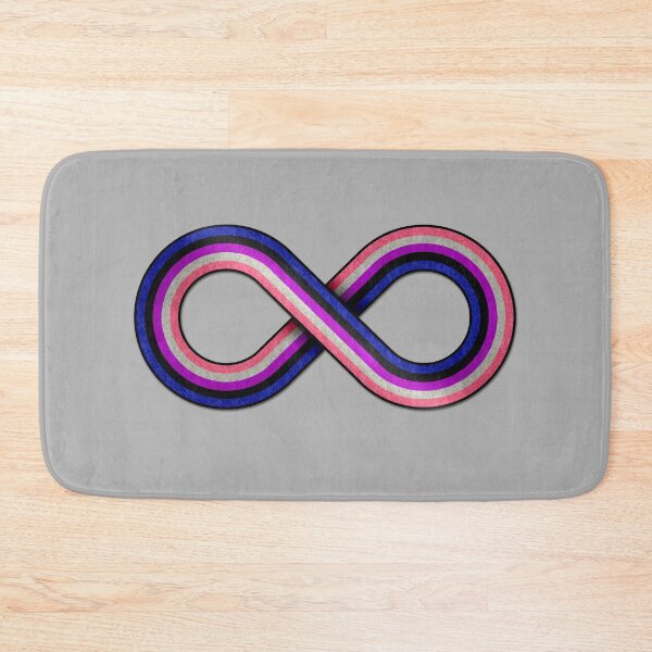 Item preview, Large Infinity Vector Symbol Striped with Gender Fluid Pride Flag designed and sold by LiveLoudGraphic.