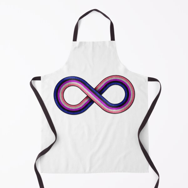 Item preview, Large Infinity Vector Symbol Striped with Gender Fluid Pride Flag designed and sold by LiveLoudGraphic.