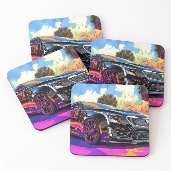 Item preview, Pop Art Black Cadillac ATS-V Coupe – Bold, Sleek & Powerful Automotive Art VI designed and sold by AutoPopStudio.