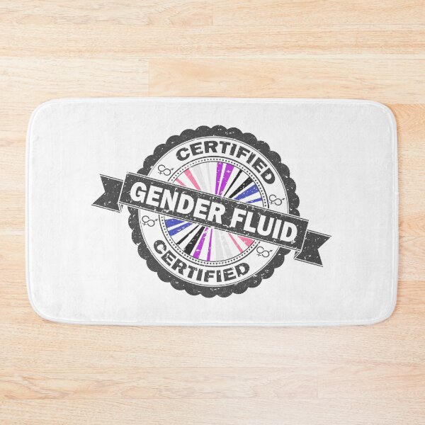 Item preview, Certified Gender Fluid Pride Seal of Approval with Pride Flag Background designed and sold by LiveLoudGraphic.