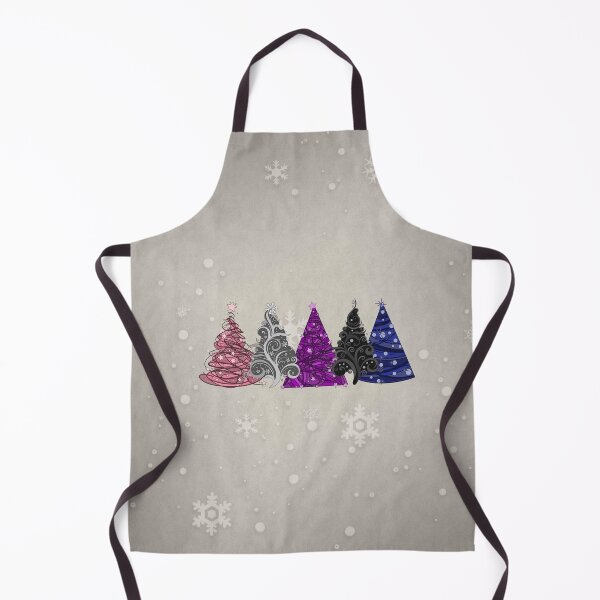 Item preview, Row of Five Gender Fluid Pride Flag Christmas Trees designed and sold by LiveLoudGraphic.