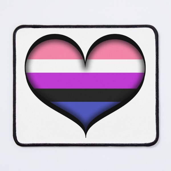Item preview, Large Vector Heart in Gender Fluid Pride Flag Colors designed and sold by LiveLoudGraphic.