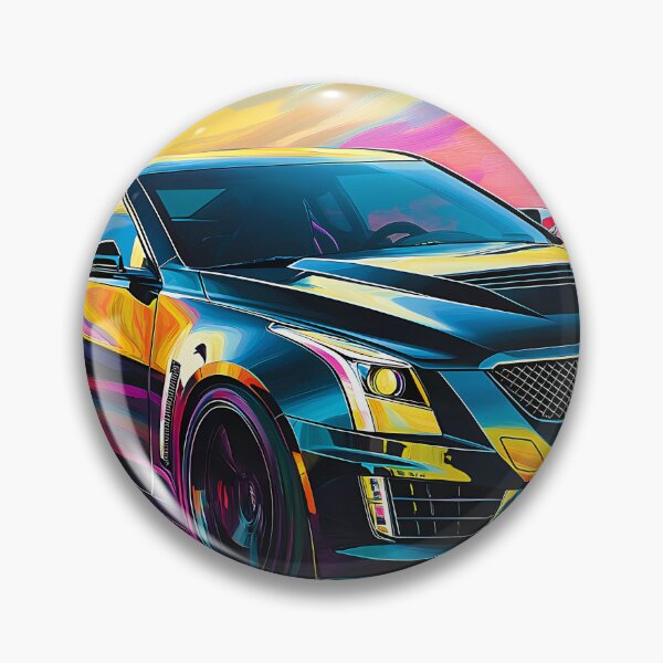 Artikelvorschau, Pop-Art-Schwarzes Cadillac ATS-V Coupé – Mutige, elegante und kraftvolle Automobilkunst VIII entworfen und verkauft von AutoPopStudio.
