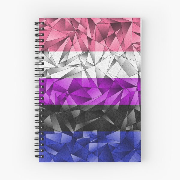Item preview, Abstract Fractal Triangles Gender Fluid Pride Flag Pattern designed and sold by LiveLoudGraphic.