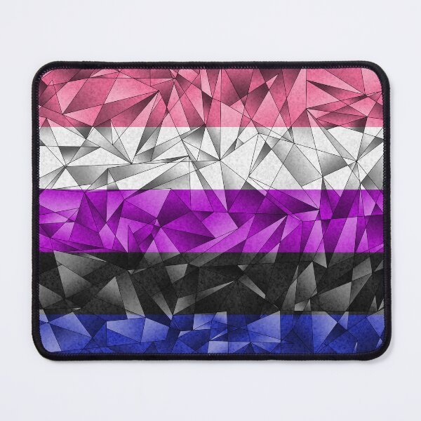 Item preview, Abstract Fractal Triangles Gender Fluid Pride Flag Pattern designed and sold by LiveLoudGraphic.