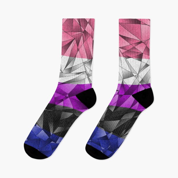 Item preview, Abstract Fractal Triangles Gender Fluid Pride Flag Pattern designed and sold by LiveLoudGraphic.