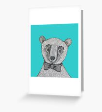 George the Dapper Bear Cub Greeting Card