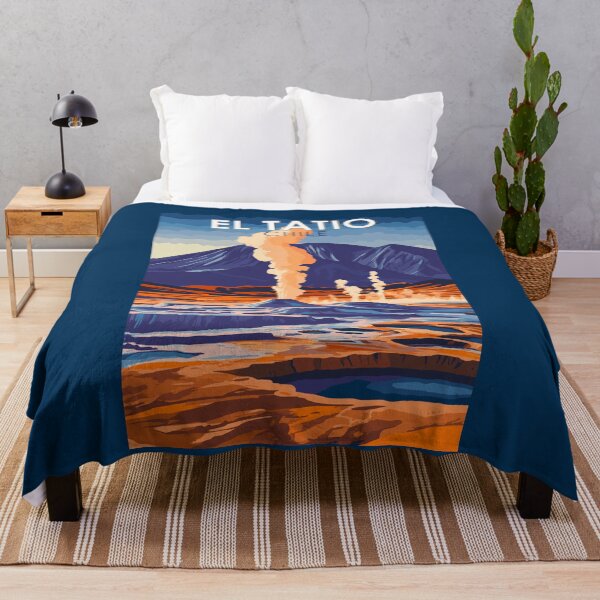 Item preview, El Tatio Chile Illustration Travel Art Vintage designed and sold by KrisSidDesigns.