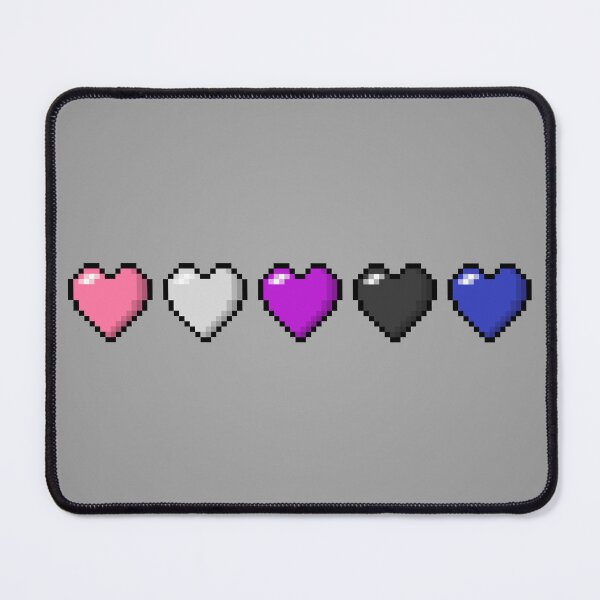 Item preview, Row of Five Gender Fluid Pride Flag Pixel Hearts designed and sold by LiveLoudGraphic.