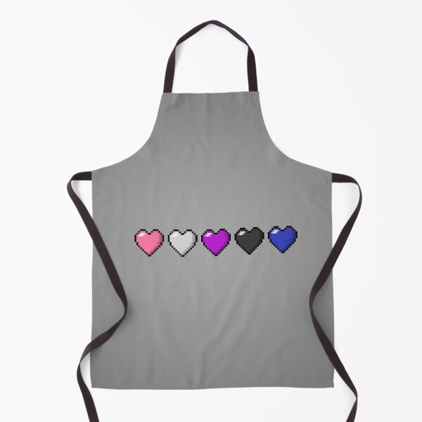 Item preview, Row of Five Gender Fluid Pride Flag Pixel Hearts designed and sold by LiveLoudGraphic.