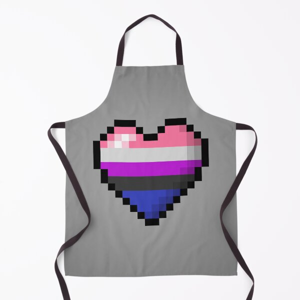 Item preview, Large Pixel Heart Design in Gender Fluid Pride Flag Colors designed and sold by LiveLoudGraphic.