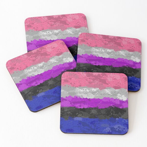 Item preview, Abstract Paint Splatter Gender Fluid Pride Flag Background designed and sold by LiveLoudGraphic.