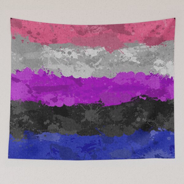 Item preview, Abstract Paint Splatter Gender Fluid Pride Flag Background designed and sold by LiveLoudGraphic.