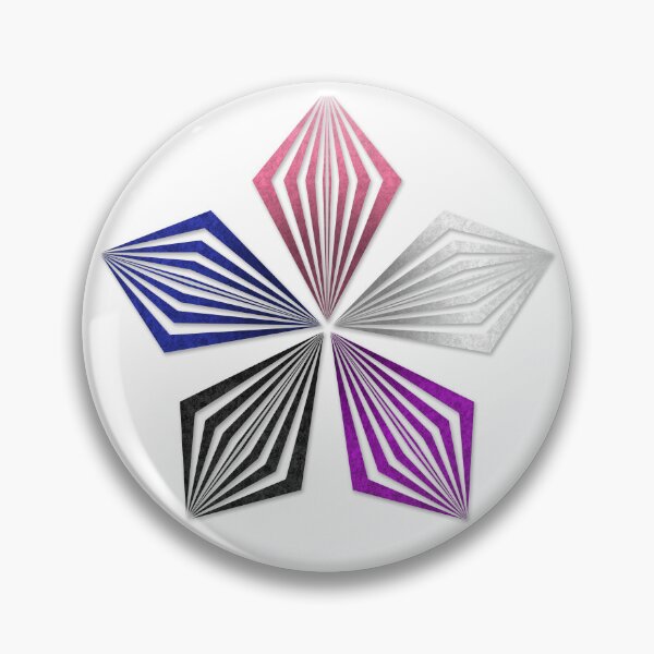 Item preview, Gender Fluid Pride Flag Colored Geometric Starburst designed and sold by LiveLoudGraphic.