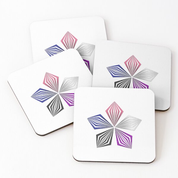 Item preview, Gender Fluid Pride Flag Colored Geometric Starburst designed and sold by LiveLoudGraphic.