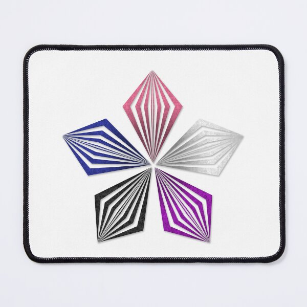 Item preview, Gender Fluid Pride Flag Colored Geometric Starburst designed and sold by LiveLoudGraphic.