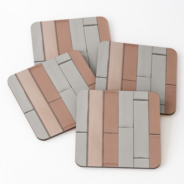 Item preview, Terracotta and Concrete Wall – Vertical Texture Blocks designed and sold by SurfaceCraft Studio.