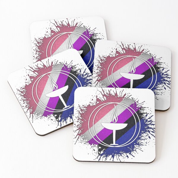 Item preview, Paint Splatter Gender Fluid Pride Flag Unitarian Universalism Symbol designed and sold by LiveLoudGraphic.