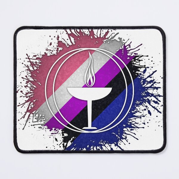 Item preview, Paint Splatter Gender Fluid Pride Flag Unitarian Universalism Symbol designed and sold by LiveLoudGraphic.