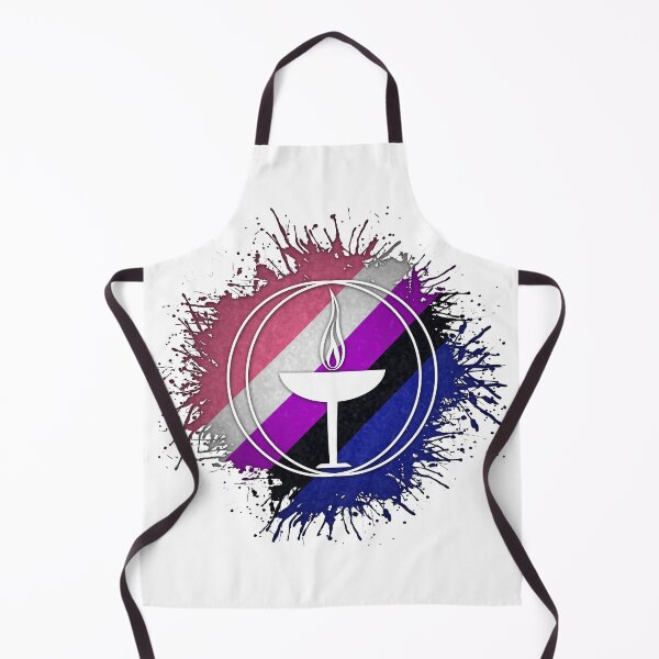 Item preview, Paint Splatter Gender Fluid Pride Flag Unitarian Universalism Symbol designed and sold by LiveLoudGraphic.