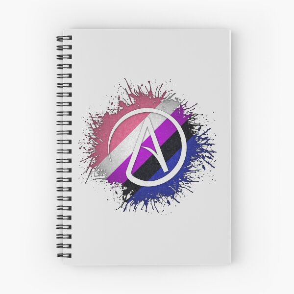 Item preview, Paint Splatter Gender Fluid Pride Flag Atheist Symbol designed and sold by LiveLoudGraphic.