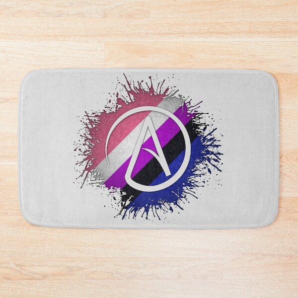 Item preview, Paint Splatter Gender Fluid Pride Flag Atheist Symbol designed and sold by LiveLoudGraphic.