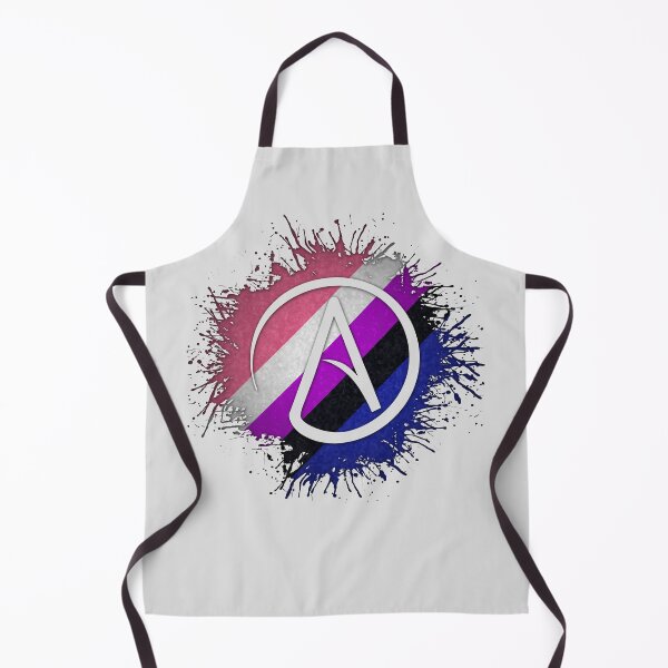 Item preview, Paint Splatter Gender Fluid Pride Flag Atheist Symbol designed and sold by LiveLoudGraphic.