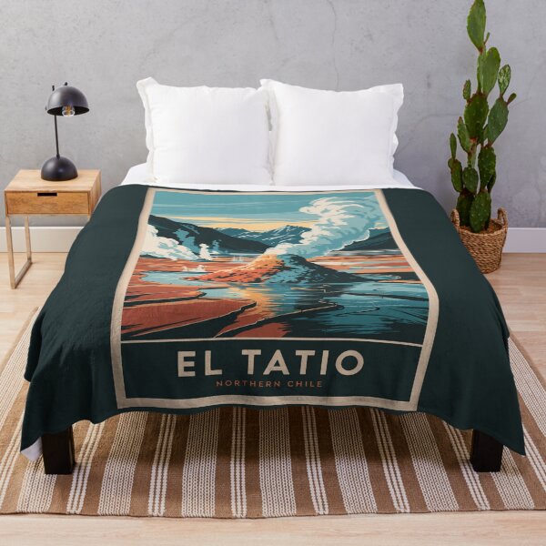 Item preview, El Tatio Chile Geyser Travel Art Vintage designed and sold by KrisSidDesigns.