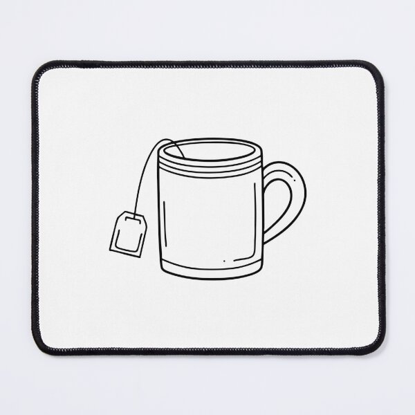Artikelvorschau, Eine Tasse mit einem über den Rand hängenden Teebeutelband entworfen und verkauft von rasagamastore.