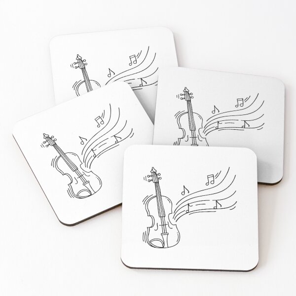 Item preview, A sheet of music notes flowing from a violin designed and sold by rasagamastore.
