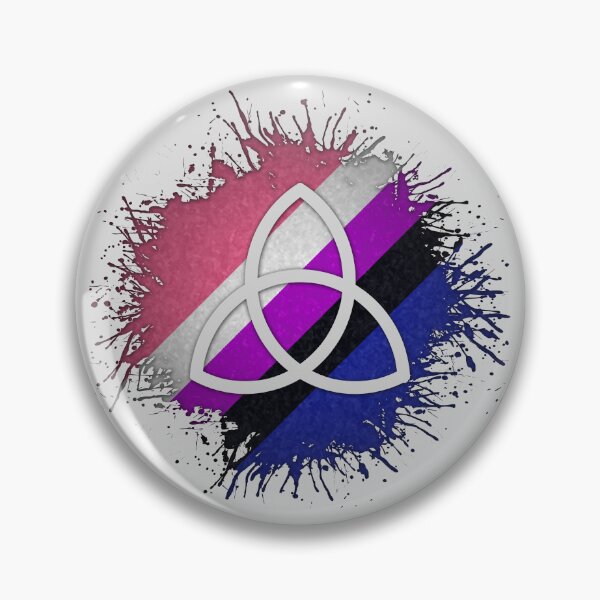 Item preview, Paint Splatter Gender Fluid Pride Flag Triquetra Symbol designed and sold by LiveLoudGraphic.