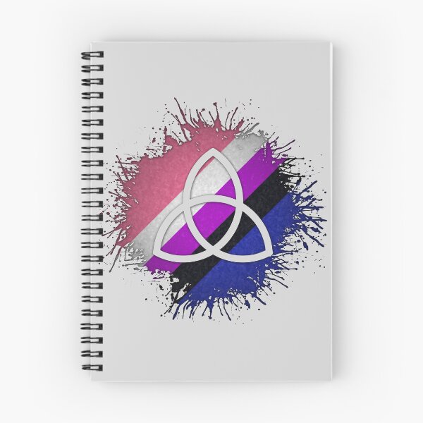 Item preview, Paint Splatter Gender Fluid Pride Flag Triquetra Symbol designed and sold by LiveLoudGraphic.