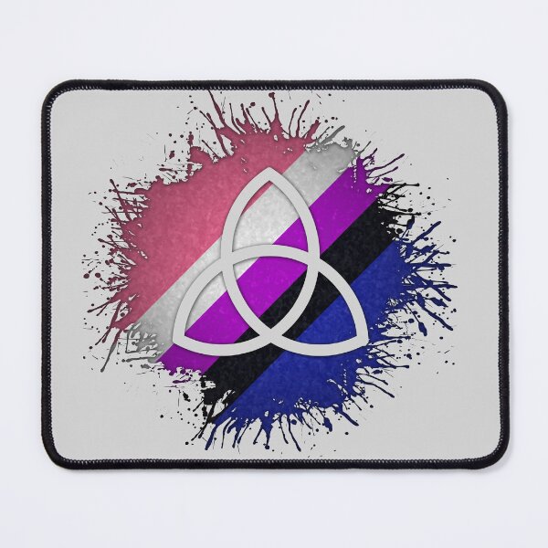 Item preview, Paint Splatter Gender Fluid Pride Flag Triquetra Symbol designed and sold by LiveLoudGraphic.