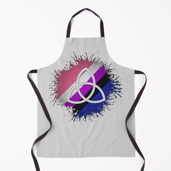 Item preview, Paint Splatter Gender Fluid Pride Flag Triquetra Symbol designed and sold by LiveLoudGraphic.