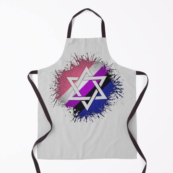 Item preview, Paint Splatter Gender Fluid Pride Flag Star of David Symbol designed and sold by LiveLoudGraphic.