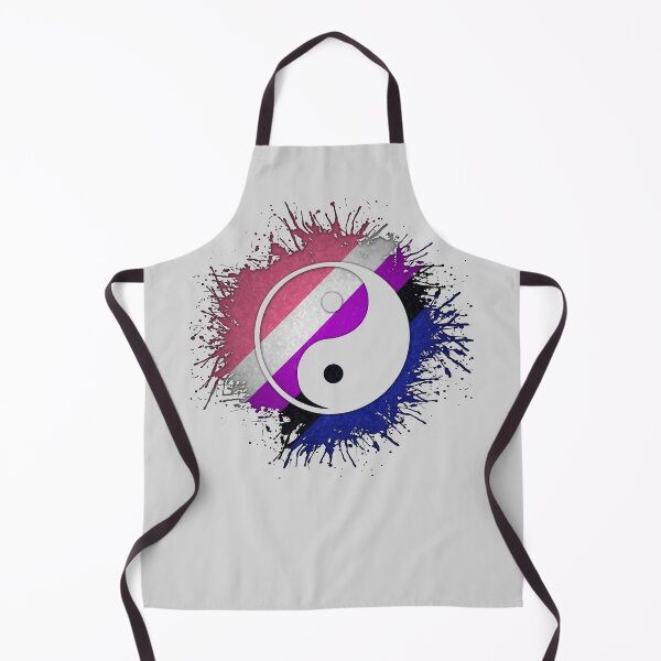 Item preview, Paint Splatter Gender Fluid Pride Flag Yin and Yang Symbol designed and sold by LiveLoudGraphic.