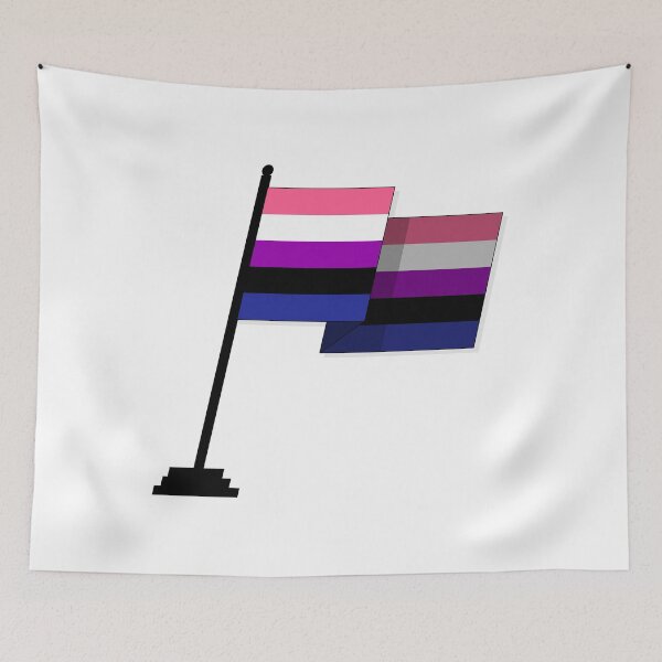 Item preview, Large Waving Flag in Gender Fluid Pride Flag Colors designed and sold by LiveLoudGraphic.