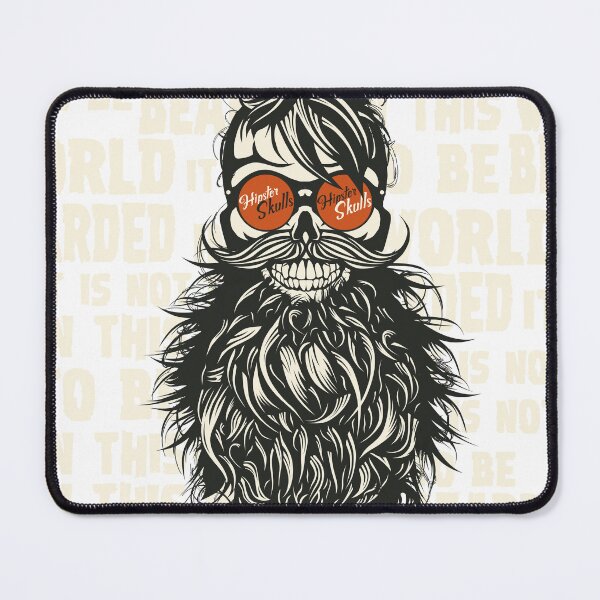 Item preview, skull quote hipster skull skull humor beard mustache round sunglasses logo designed and sold by Achille3777.