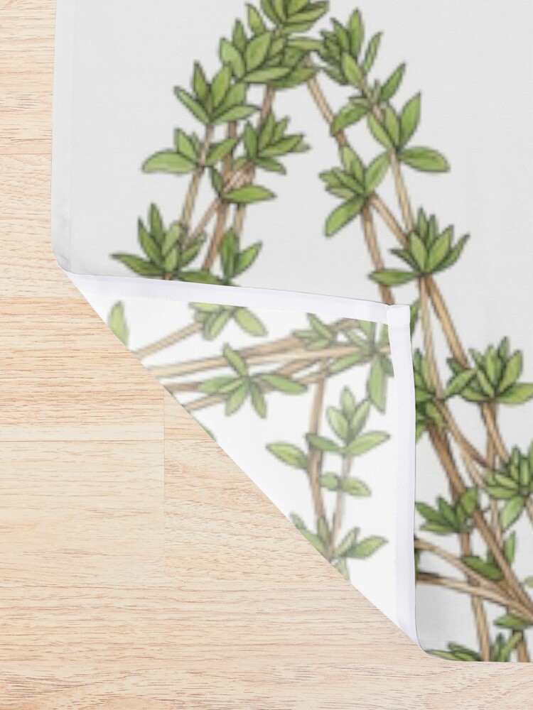 Thumbnail 2 of 5, Shower Curtain, THYME LETTER A designed and sold by Art-type.