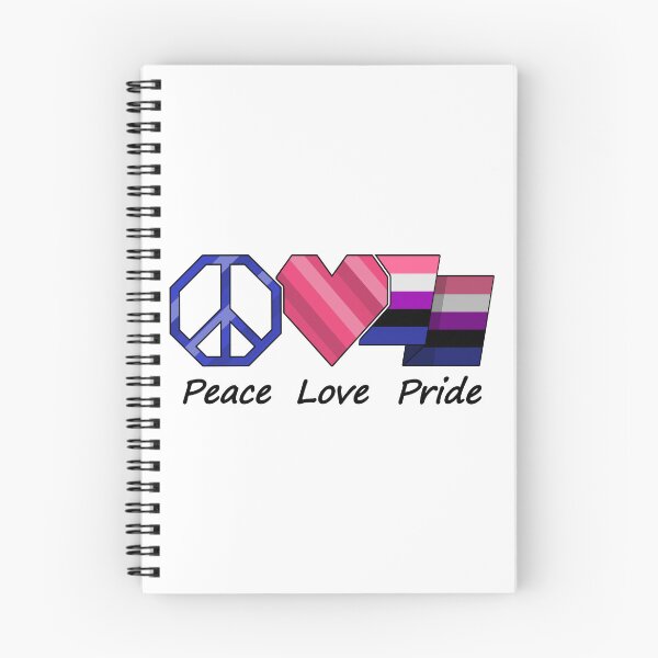 Item preview, Peace, Love, and Pride design in Gender Fluid pride flag colors designed and sold by LiveLoudGraphic.