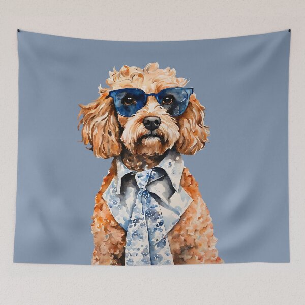Item preview, Dapper Dood, Funny Doodle Dog Illustration  designed and sold by Happy Dog Doodles.