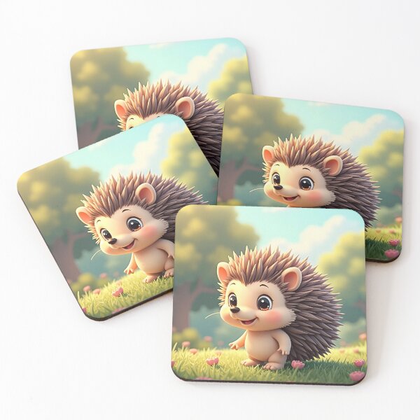 Item preview, Cheerful Hedgehog in a Flower Field designed and sold by Dezignest.