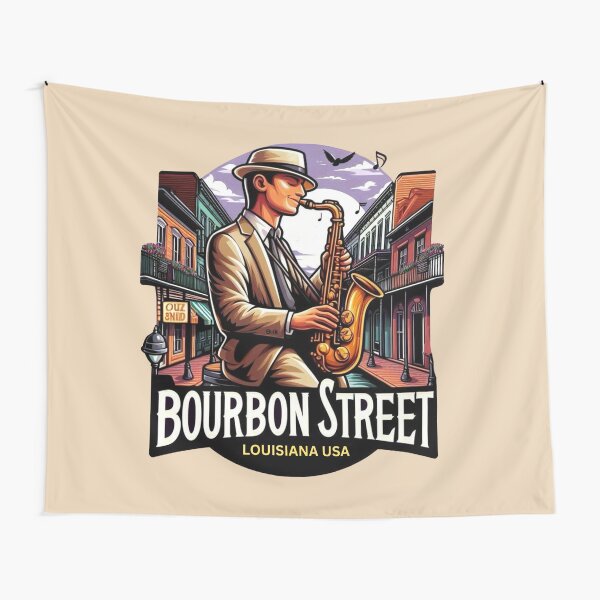 Item preview, Bourbon Street, Louisiana USA designed and sold by FineArtsPro.