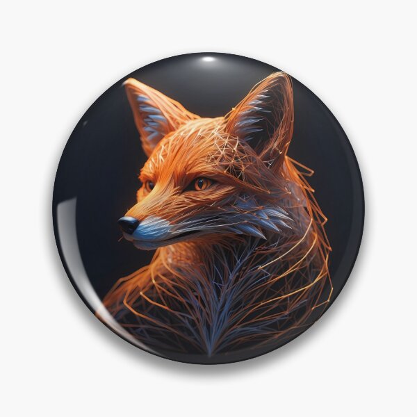 Item preview, Wireframe Fire Fox – Glowing Geometric Animal Art designed and sold by KateVil.
