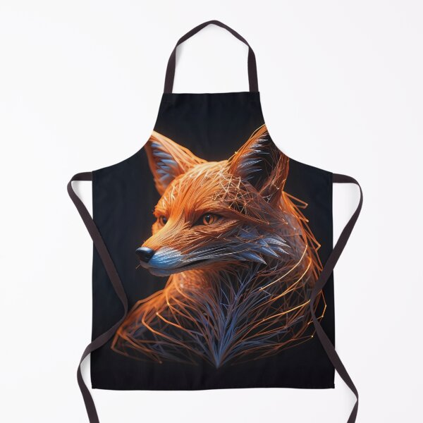 Item preview, Wireframe Fire Fox – Glowing Geometric Animal Art designed and sold by KateVil.