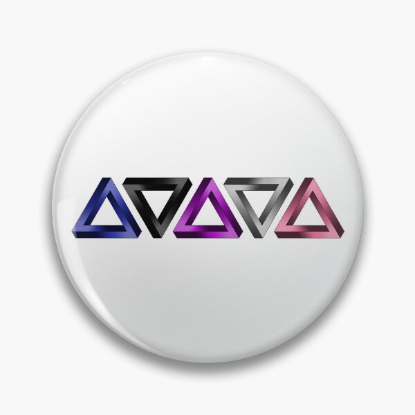 Item preview, Gender Fluid Pride Flag Colored Twisted Triangles Optical Illusions designed and sold by LiveLoudGraphic.