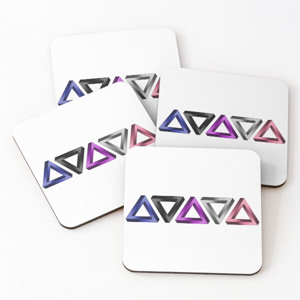 Item preview, Gender Fluid Pride Flag Colored Twisted Triangles Optical Illusions designed and sold by LiveLoudGraphic.