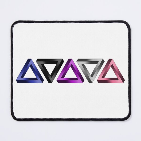 Item preview, Gender Fluid Pride Flag Colored Twisted Triangles Optical Illusions designed and sold by LiveLoudGraphic.