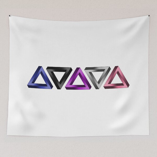 Item preview, Gender Fluid Pride Flag Colored Twisted Triangles Optical Illusions designed and sold by LiveLoudGraphic.