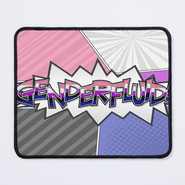 Item preview, Halftone Gender Fluid Pride Typography with Flag Background designed and sold by LiveLoudGraphic.